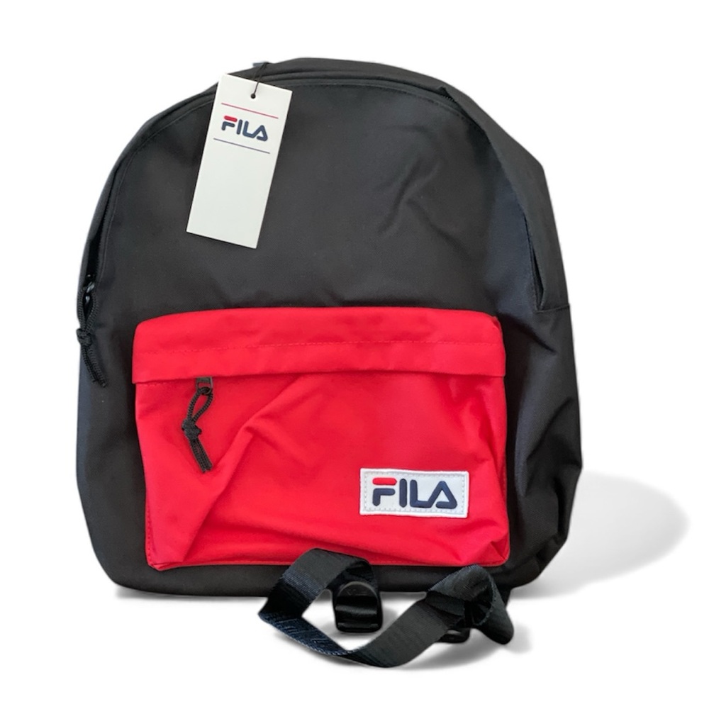 Mini Backpack — FILA, Black and Red